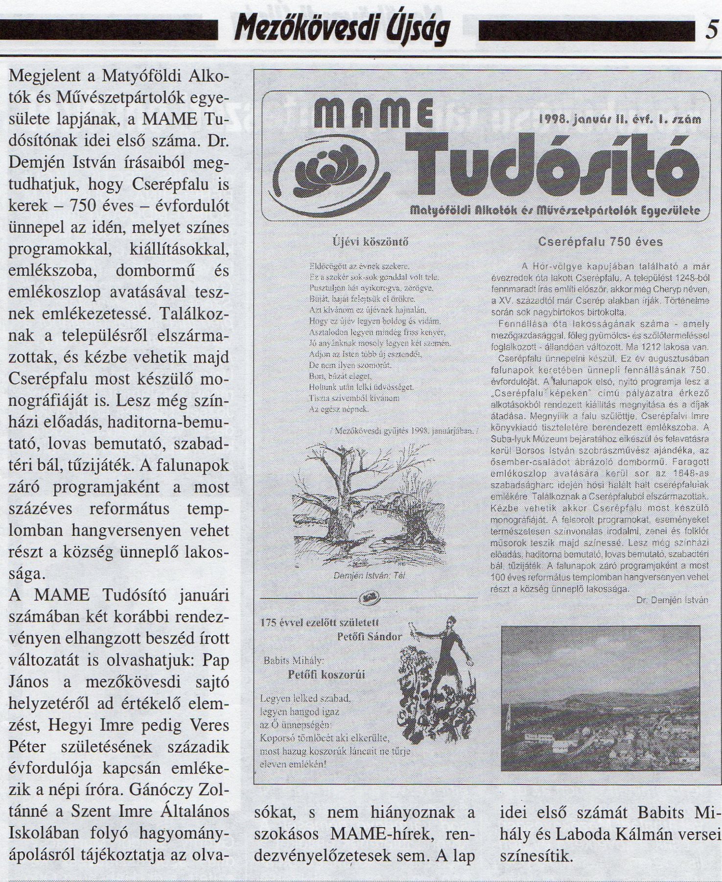 MAME Tudósító 1998 február 6.